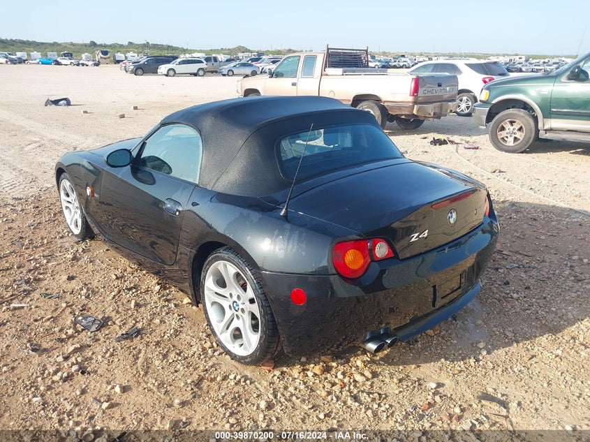 2003 BMW Z4 3.0I VIN: 4USBT53493LT23522 Lot: 39870200