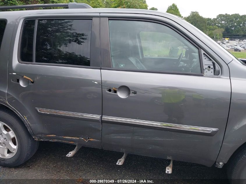 2011 Honda Pilot Touring VIN: 5FNYF3H92BB012130 Lot: 39870349