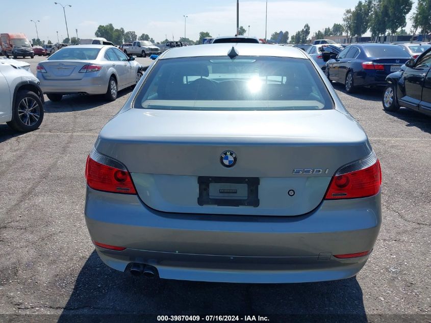 2007 BMW 530 I VIN: WBANE73587CM47320 Lot: 39870409