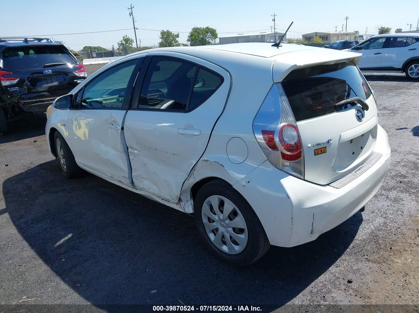 2013 Toyota Prius C Two VIN: JTDKDTB35D1046980 Lot: 39870524