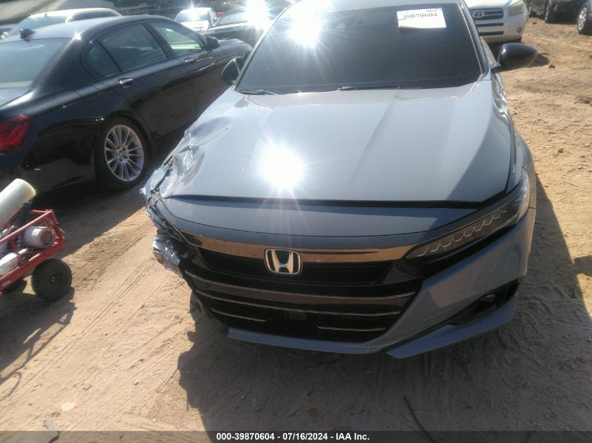 2022 Honda Accord Sport VIN: 1HGCV1F33NA107942 Lot: 39870604