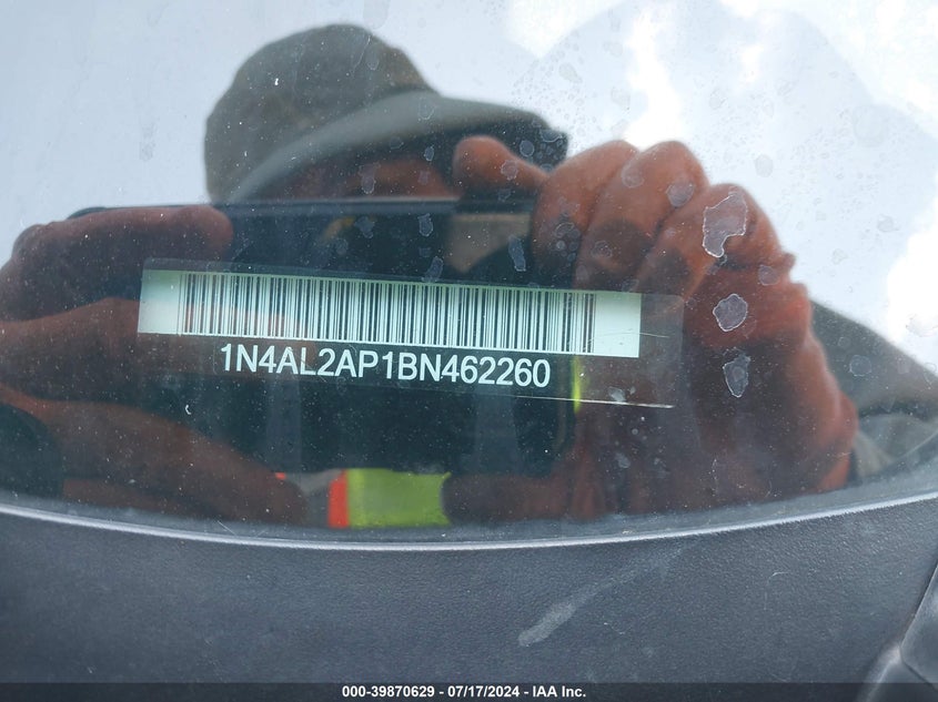 2011 Nissan Altima 2.5 S VIN: 1N4AL2AP1BN462260 Lot: 39870629