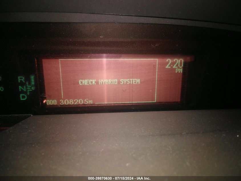 2010 Toyota Prius Iii VIN: JTDKN3DU5A1300413 Lot: 39870630