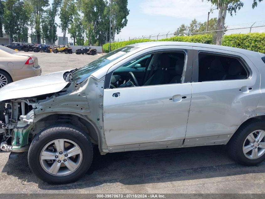 2022 Chevrolet Trax Fwd Ls VIN: KL7CJKSM6NB526485 Lot: 39870673