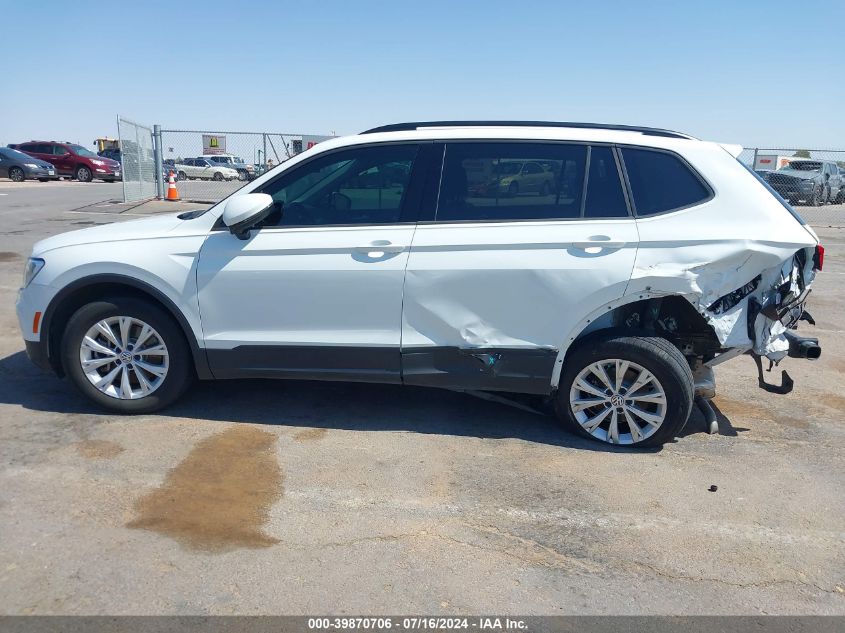 2018 Volkswagen Tiguan S VIN: 3VV1B7AX0JM091886 Lot: 39870706