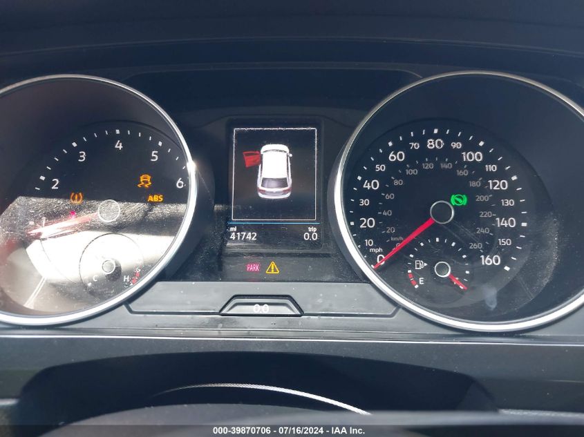 2018 Volkswagen Tiguan S VIN: 3VV1B7AX0JM091886 Lot: 39870706