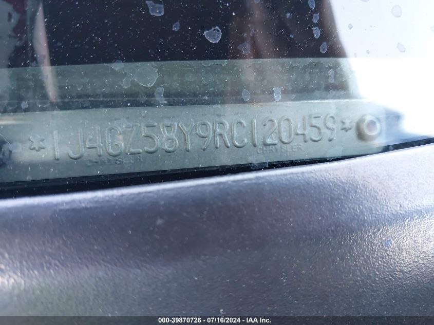 1994 Jeep Grand Cherokee Laredo VIN: 1J4GZ58Y9RC120459 Lot: 39870726