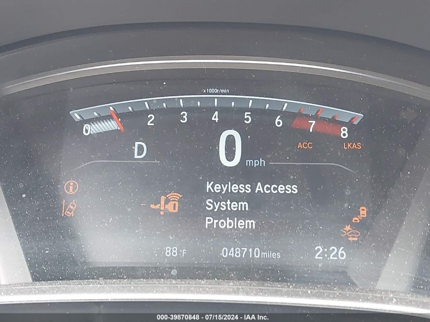 2019 Honda Cr-V Touring VIN: 2HKRW2H94KH612972 Lot: 39870848