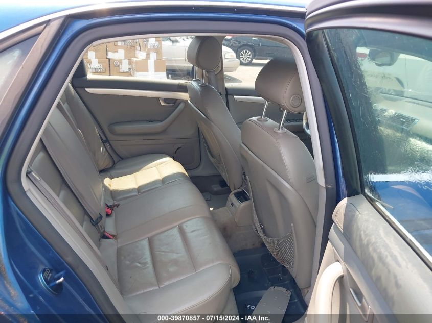 2008 Audi A4 2.0T VIN: WAUAF78E98A052032 Lot: 39870857