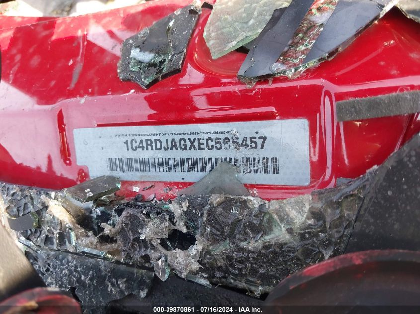 2014 Dodge Durango Sxt VIN: 1C4RDJAGXEC595457 Lot: 39870861