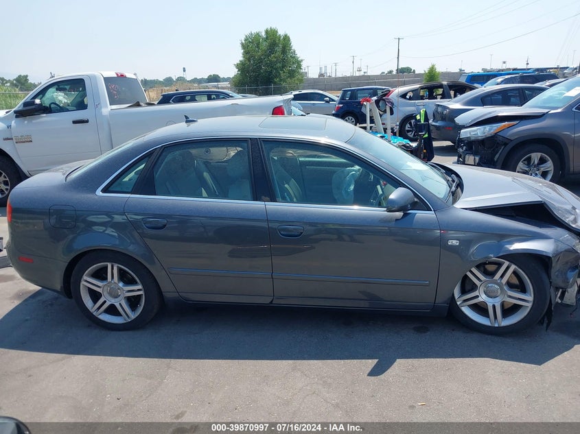 2007 Audi A4 2.0T VIN: WAUDF78E37A057402 Lot: 39870997