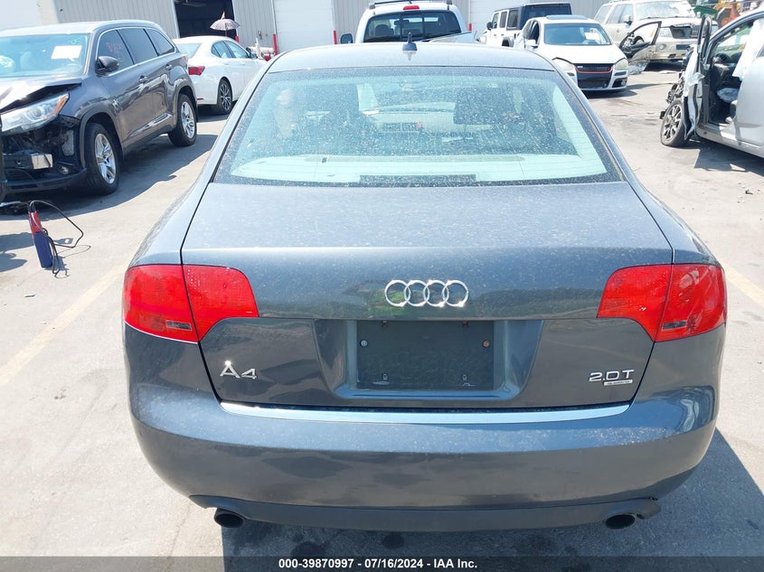 2007 Audi A4 2.0T VIN: WAUDF78E37A057402 Lot: 39870997