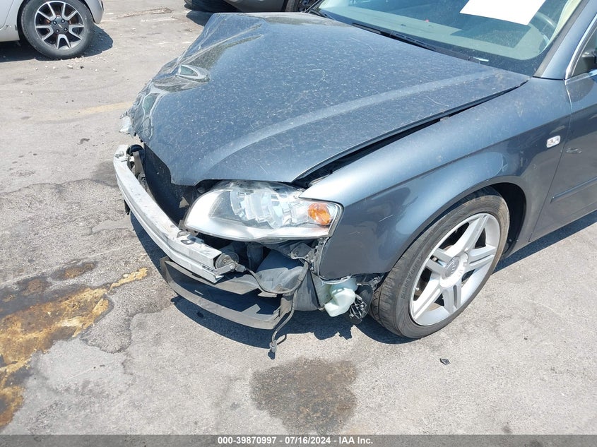 2007 Audi A4 2.0T VIN: WAUDF78E37A057402 Lot: 39870997