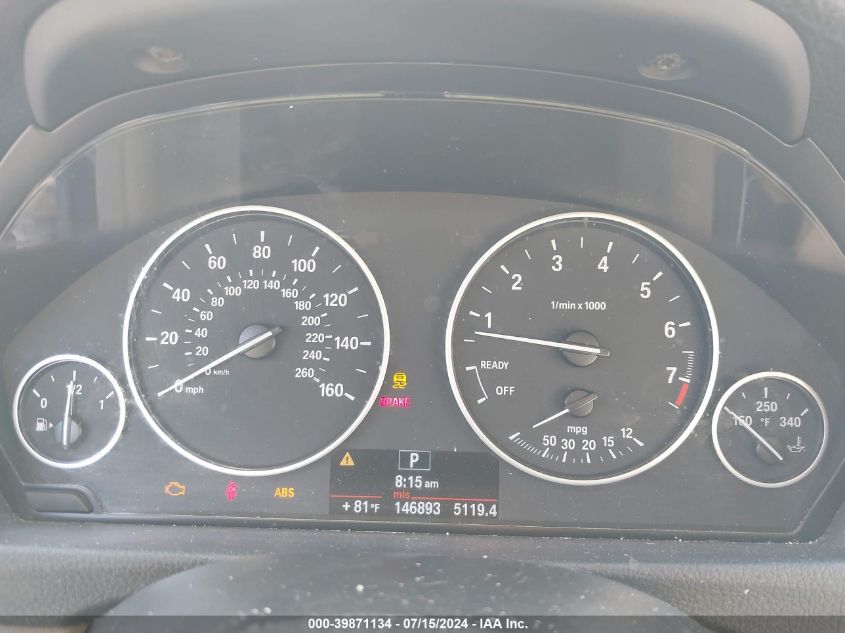 2012 BMW 328I VIN: WBA3A5C56CF346261 Lot: 39871134