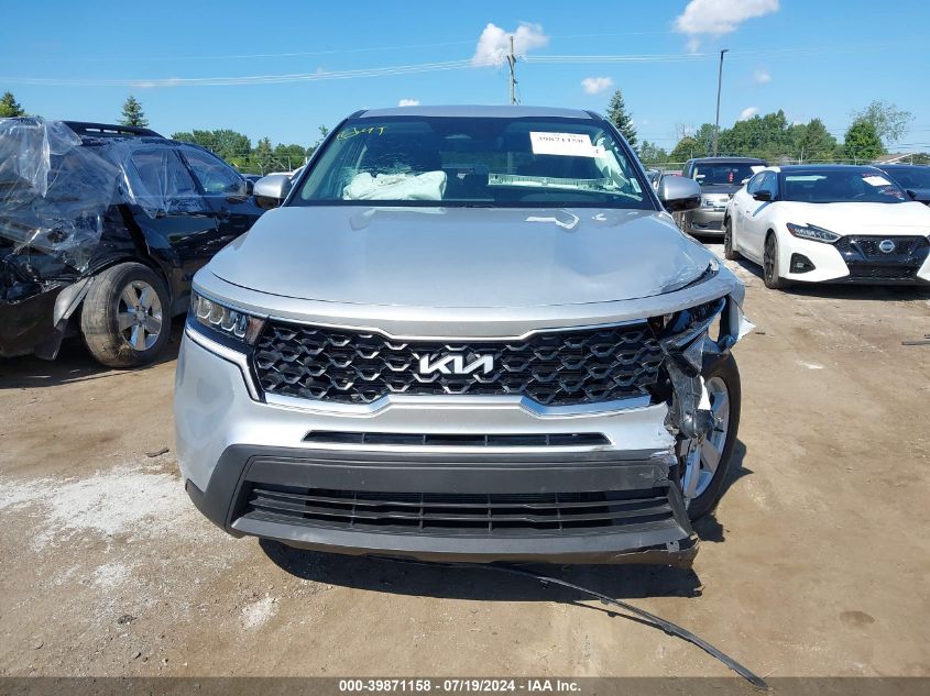 2022 Kia Sorento Lx VIN: 5XYRG4LC6NG133315 Lot: 39871158