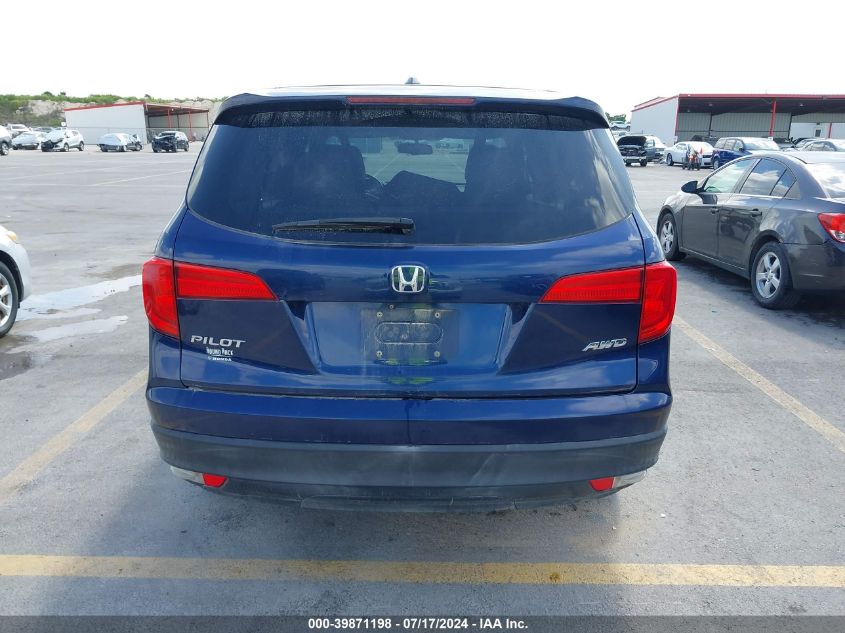 2016 Honda Pilot Exl VIN: 5FNYF6H56GB050045 Lot: 39871198