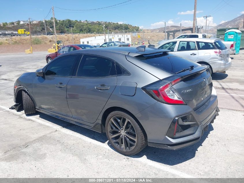 2021 Honda Civic Sport VIN: SHHFK7H40MU420884 Lot: 39871201