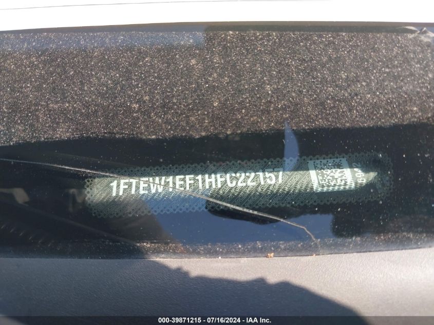 1FTEW1EF1HFC22157 2017 Ford F-150 Lariat