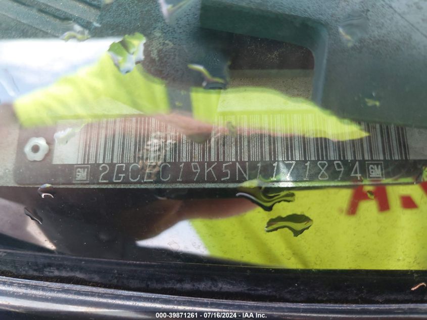 1992 Chevrolet Gmt-400 C1500 VIN: 2GCEC19K5N1171894 Lot: 39871261