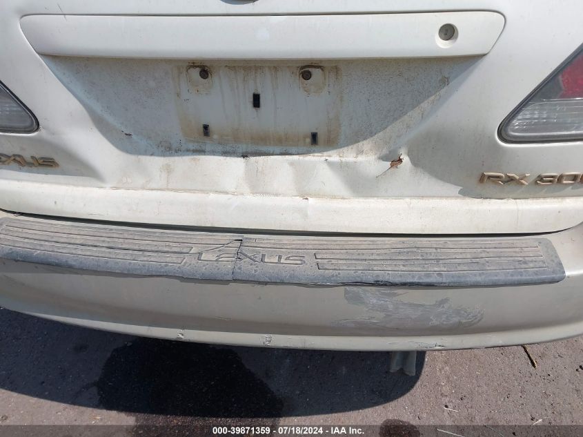 2002 Lexus Rx 300 VIN: JTJHF10U220262998 Lot: 39871359
