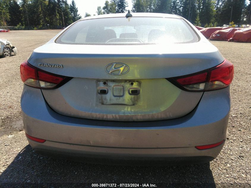 2016 Hyundai Elantra Se VIN: 5NPDH4AE4GH720216 Lot: 39871372