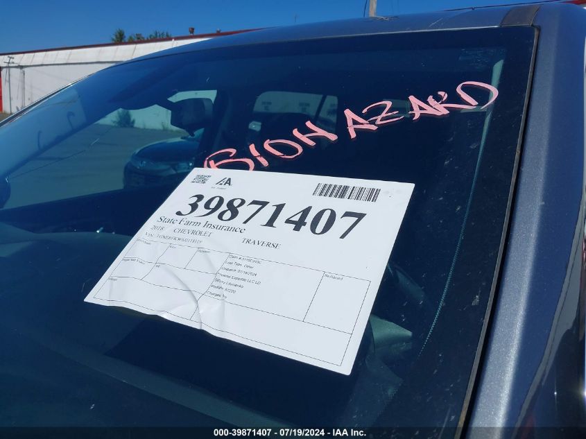 2018 Chevrolet Traverse Ls VIN: 1GNERFKW6JJ118119 Lot: 39871407