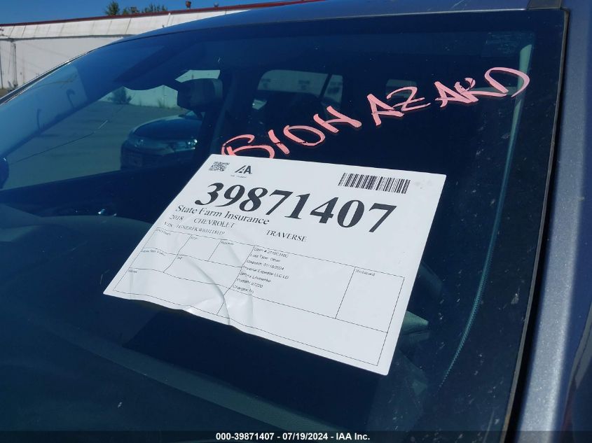 2018 Chevrolet Traverse Ls VIN: 1GNERFKW6JJ118119 Lot: 39871407