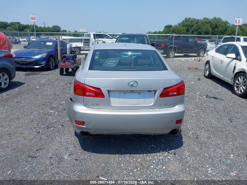 2007 Lexus Is 250 VIN: JTHCK262772013692 Lot: 39871494