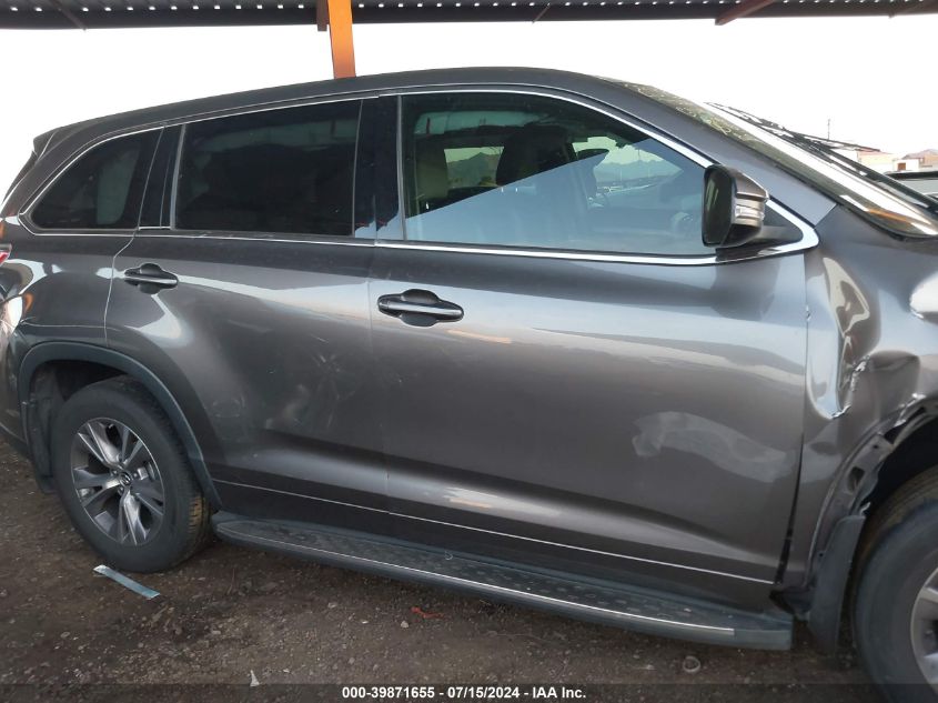 2016 Toyota Highlander Le Plus V6 VIN: 5TDZKRFH8GS137150 Lot: 39871655