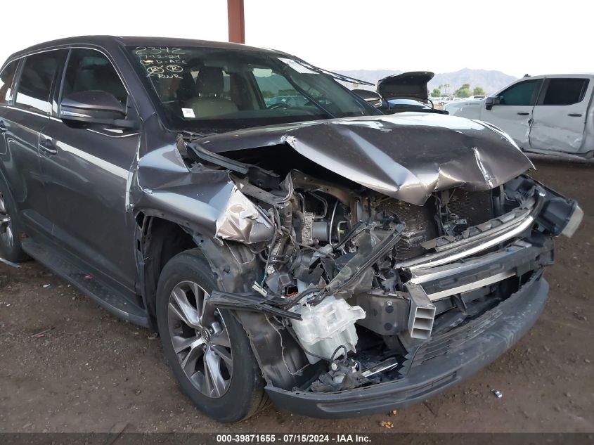 2016 Toyota Highlander Le Plus V6 VIN: 5TDZKRFH8GS137150 Lot: 39871655