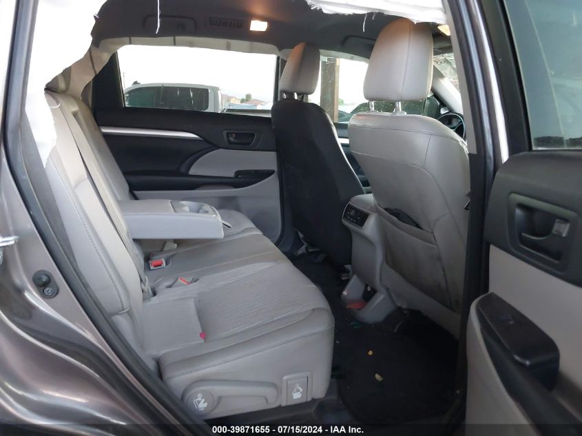 2016 Toyota Highlander Le Plus V6 VIN: 5TDZKRFH8GS137150 Lot: 39871655