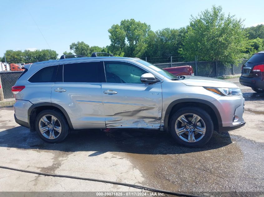 2019 Toyota Highlander Hybrid Limited Platinum VIN: 5TDDGRFH1KS063770 Lot: 39871825