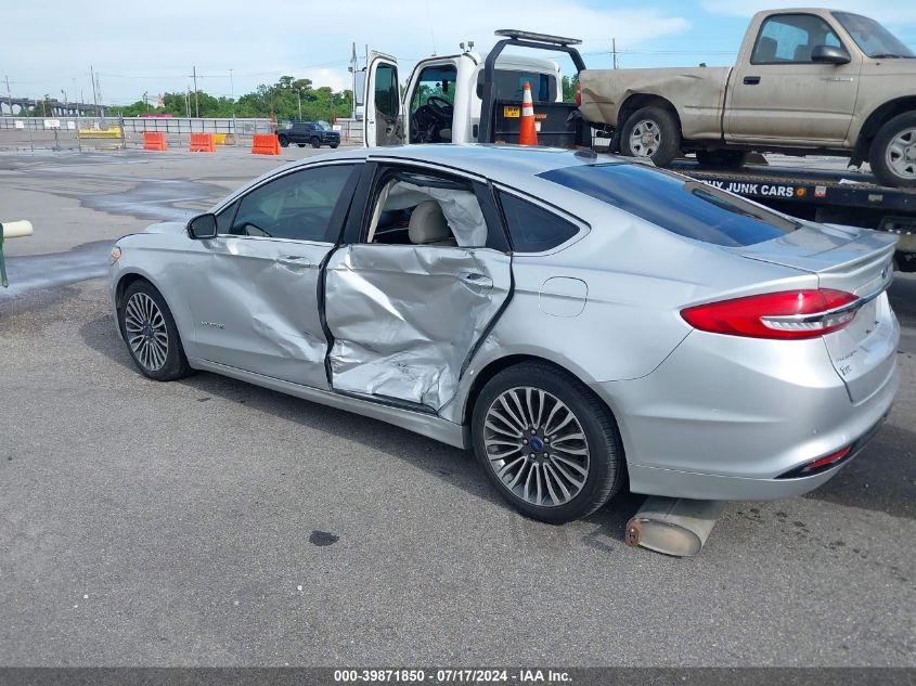 2018 Ford Fusion Hybrid Titanium VIN: 3FA6P0RU4JR219045 Lot: 39871850