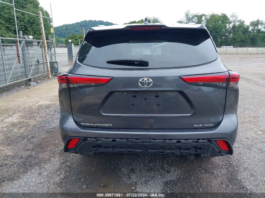 2022 Toyota Highlander Xle VIN: 5TDHZRBH0NS168290 Lot: 39871861