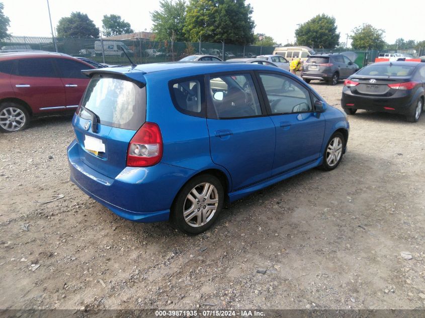 2008 Honda Fit Sport VIN: JHMGD37608S025784 Lot: 39871935