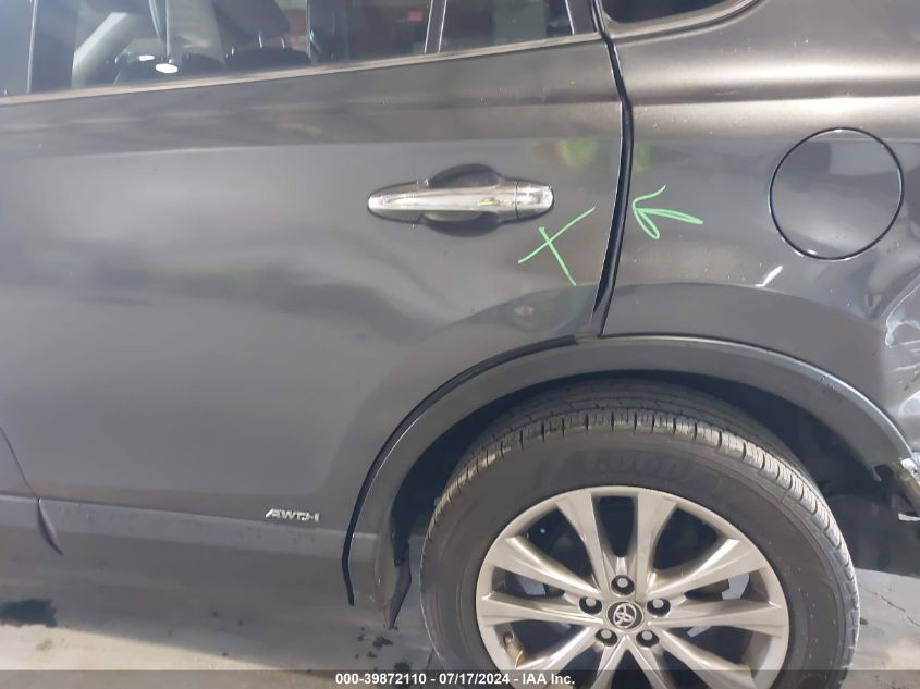 2016 Toyota Rav4 Hybrid Limited VIN: JTMDJREV1GD056894 Lot: 39872110