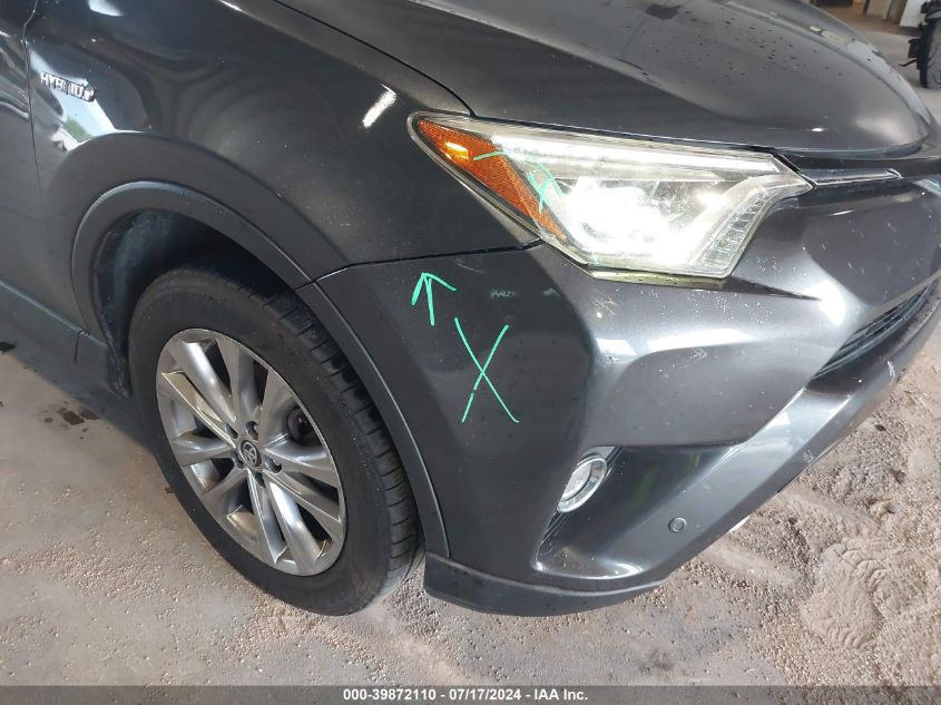 2016 Toyota Rav4 Hybrid Limited VIN: JTMDJREV1GD056894 Lot: 39872110