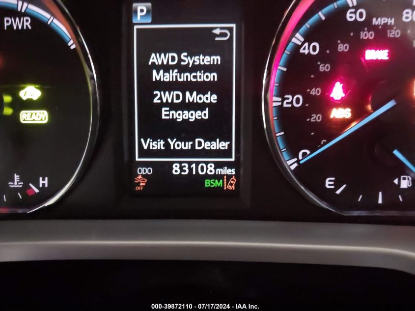 2016 Toyota Rav4 Hybrid Limited VIN: JTMDJREV1GD056894 Lot: 39872110