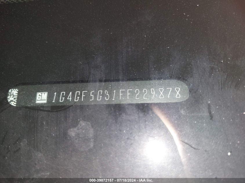 2015 Buick Lacrosse Premium Ii VIN: 1G4GF5G31FF229878 Lot: 39872157