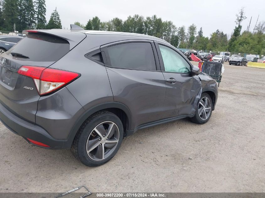 2022 Honda Hr-V Awd Ex VIN: 3CZRU6H5XNM752205 Lot: 39872200