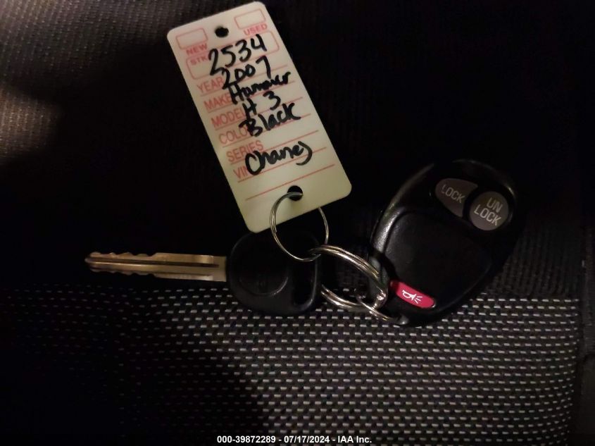 2007 Hummer H3 Suv VIN: 5GTDN13EX78246669 Lot: 39872289