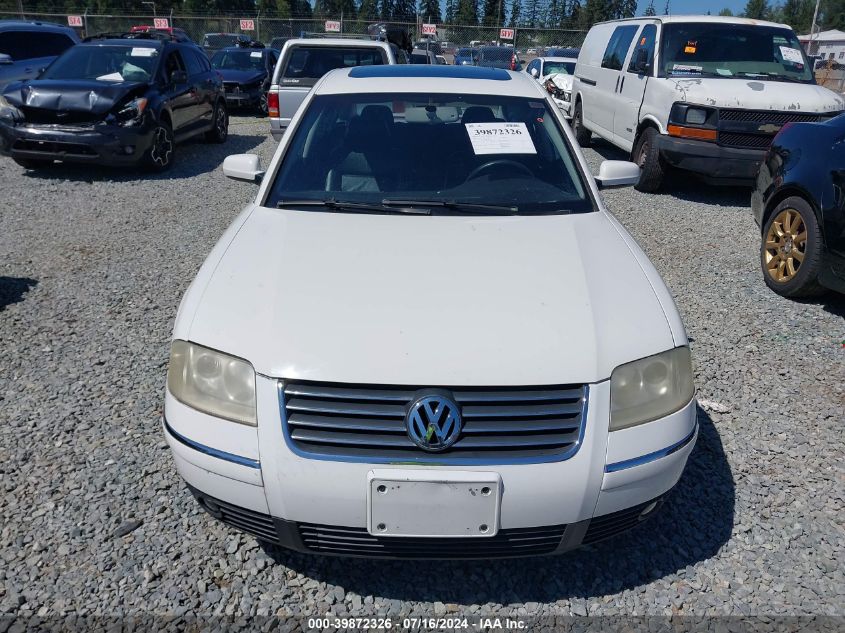 2003 Volkswagen Passat Glx VIN: WVWRH63B53P053658 Lot: 39872326