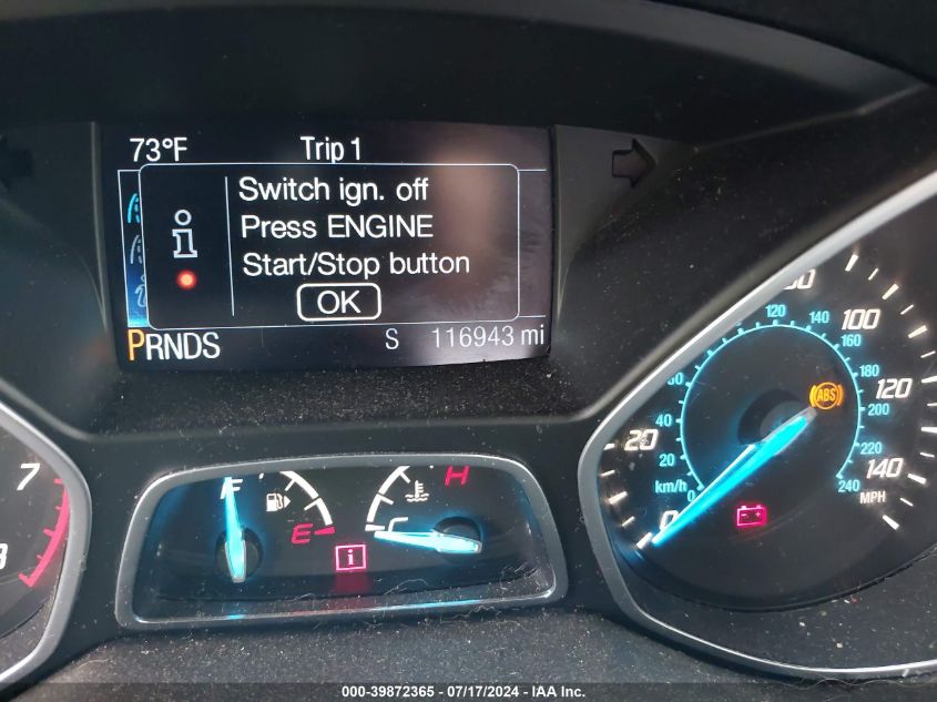 2014 Ford Escape Titanium VIN: 1FMCU0JX1EUC86045 Lot: 39872365