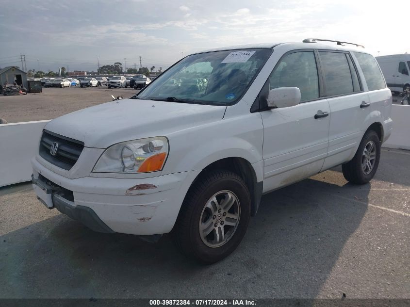 2004 Honda Pilot Ex-L VIN: 2HKYF187X4H594159 Lot: 39872384