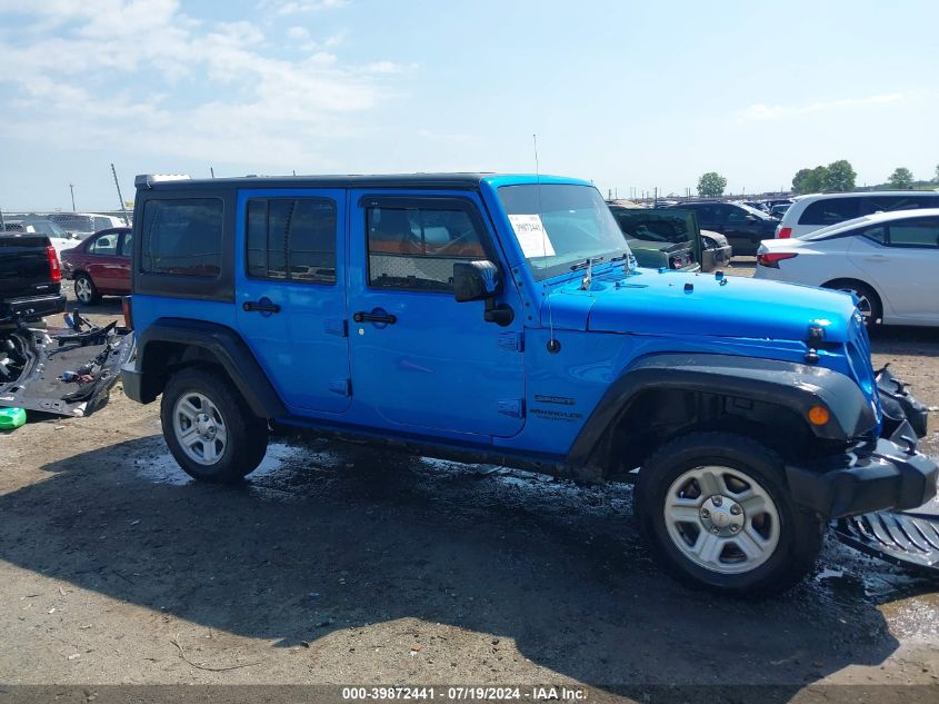 2016 Jeep Wrangler Unlimited Sport Rhd VIN: 1C4BJWKG0GL135023 Lot: 39872441