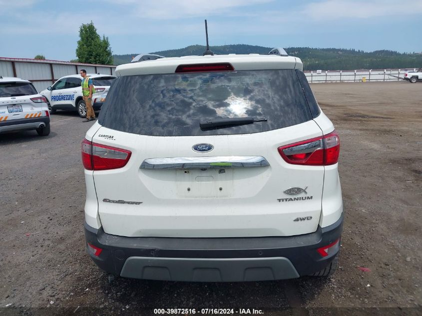 2020 Ford Ecosport Titanium VIN: MAJ6S3KL0LC344756 Lot: 39872516
