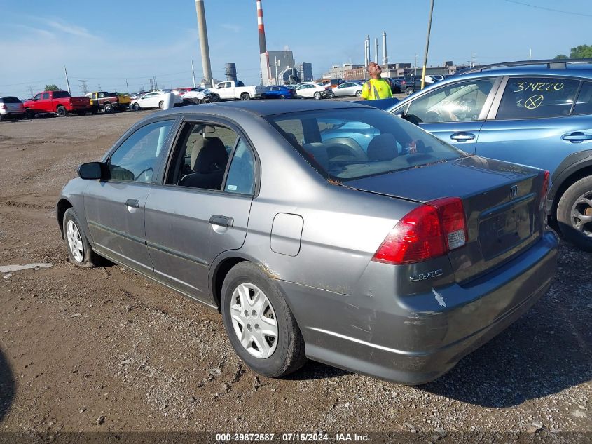 2HGES16405H560993 | 2005 HONDA CIVIC