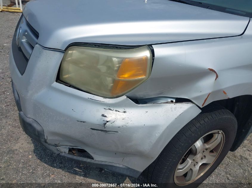 2007 Honda Pilot Ex-L VIN: 5FNYF285X7B001309 Lot: 39872657