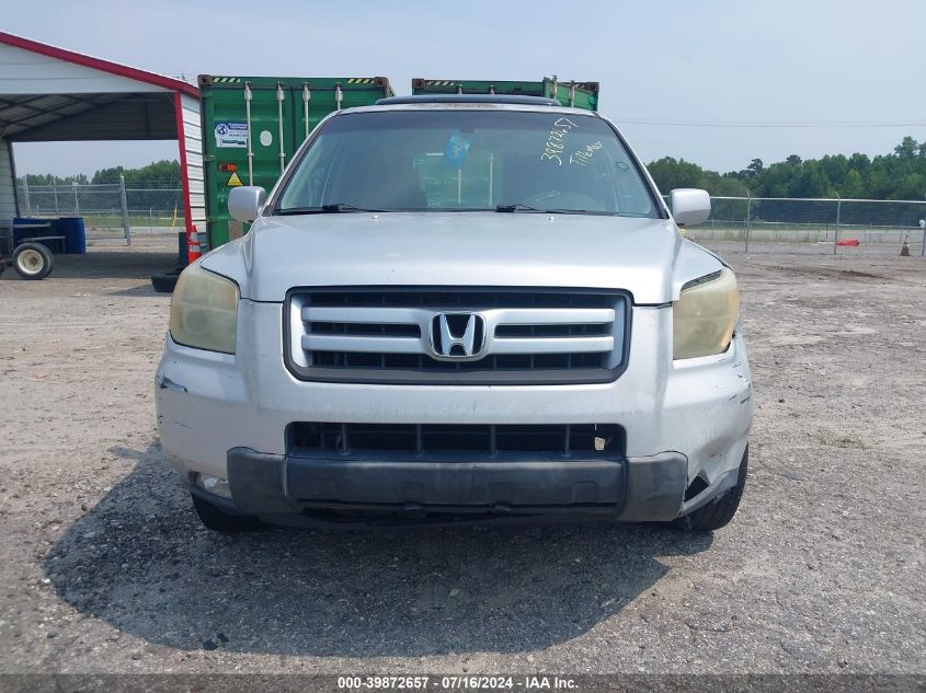 2007 Honda Pilot Ex-L VIN: 5FNYF285X7B001309 Lot: 39872657