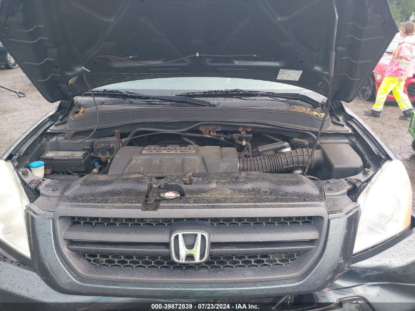 2005 Honda Pilot Ex-L With Navi VIN: 2HKYF18755H533755 Lot: 39872839